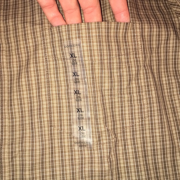 Dockers Men’s Long Sleeve Dress Shirt XL - Picture 4 of 11